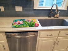 Load image into Gallery viewer, Orchids in Watercolor Dish Drying Mat