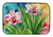 Load image into Gallery viewer, Orchids in Watercolor Dish Drying Mat