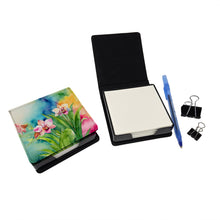 Load image into Gallery viewer, Orchids in Watercolor PU Leather Note Paper Holder