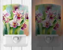 Load image into Gallery viewer, Orchids in Watercolor Ceramic Night Light
