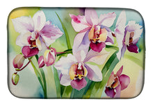 Load image into Gallery viewer, Orchids in Watercolor Dish Drying Mat