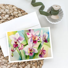 Load image into Gallery viewer, Orchids in Watercolor Greeting Cards -  Blank Note Cards – 8-Pack of Artist-Designed Cards with Envelopes