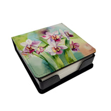 Load image into Gallery viewer, Orchids in Watercolor PU Leather Note Paper Holder