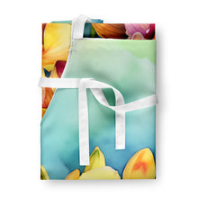 Load image into Gallery viewer, Orchids in Watercolor Apron – Artist-Designed Kitchen, BBQ &amp; Craft Apron