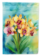 Load image into Gallery viewer, Orchids in Watercolor House Flag