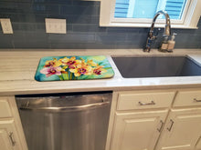 Load image into Gallery viewer, Orchids in Watercolor Dish Drying Mat