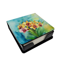 Load image into Gallery viewer, Orchids in Watercolor PU Leather Note Paper Holder