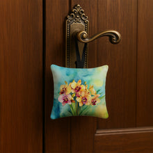 Load image into Gallery viewer, Orchids in Watercolor Hanging Square Fabric Ornament 3.5 × 3.5