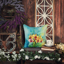 Load image into Gallery viewer, Orchids in Watercolor Throw Pillow