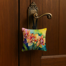 Load image into Gallery viewer, Orchids in Watercolor Hanging Square Fabric Ornament 3.5 × 3.5