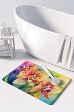 Load image into Gallery viewer, Orchids in Watercolor Memory Foam Kitchen Mat