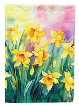 Load image into Gallery viewer, Daffodils in Watercolor House Flag