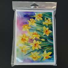 Load image into Gallery viewer, Daffodils in Watercolor Greeting Cards -  Blank Note Cards – 8-Pack of Artist-Designed Cards with Envelopes