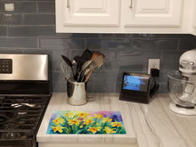Load image into Gallery viewer, Daffodils in Watercolor Glass Cutting Boards – Durable, Decorative Kitchen Art Large