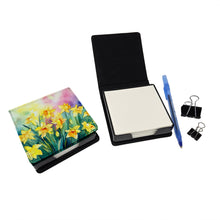 Load image into Gallery viewer, Daffodils in Watercolor PU Leather Note Paper Holder