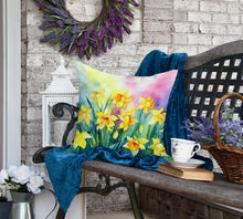 Load image into Gallery viewer, Daffodils in Watercolor Throw Pillow