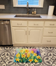 Load image into Gallery viewer, Daffodils in Watercolor Memory Foam Kitchen Mat