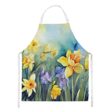 Load image into Gallery viewer, Daffodils in Watercolor Apron – Artist-Designed Kitchen, BBQ &amp; Craft Apron