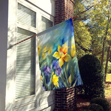 Load image into Gallery viewer, Daffodils in Watercolor House Flag