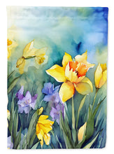 Load image into Gallery viewer, Daffodils in Watercolor House Flag