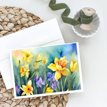 Load image into Gallery viewer, Daffodils in Watercolor Greeting Cards -  Blank Note Cards – 8-Pack of Artist-Designed Cards with Envelopes