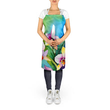 Load image into Gallery viewer, Orchids in Watercolor Apron – Artist-Designed Kitchen, BBQ &amp; Craft Apron
