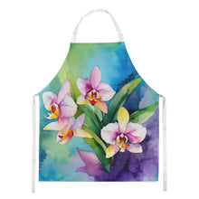 Load image into Gallery viewer, Orchids in Watercolor Apron – Artist-Designed Kitchen, BBQ &amp; Craft Apron