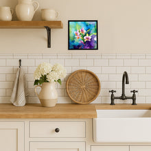 Load image into Gallery viewer, Orchids in Watercolor Framed Metal Print