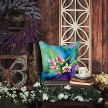 Load image into Gallery viewer, Orchids in Watercolor Throw Pillow