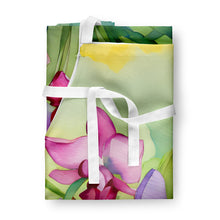 Load image into Gallery viewer, Orchids in Watercolor Apron – Artist-Designed Kitchen, BBQ &amp; Craft Apron