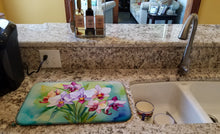 Load image into Gallery viewer, Orchids in Watercolor Dish Drying Mat