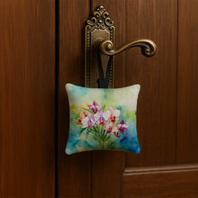 Load image into Gallery viewer, Orchids in Watercolor Hanging Square Fabric Ornament 3.5 × 3.5