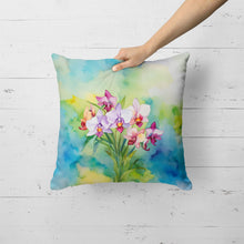 Load image into Gallery viewer, Orchids in Watercolor Throw Pillow
