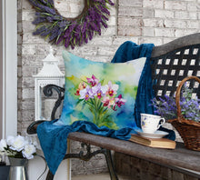 Load image into Gallery viewer, Orchids in Watercolor Throw Pillow
