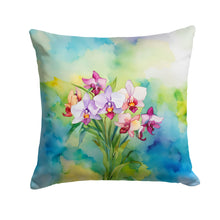 Load image into Gallery viewer, Orchids in Watercolor Throw Pillow