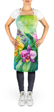 Load image into Gallery viewer, Orchids in Watercolor Apron – Artist-Designed Kitchen, BBQ &amp; Craft Apron