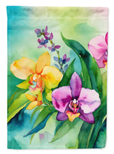 Load image into Gallery viewer, Orchids in Watercolor House Flag