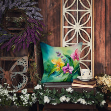 Load image into Gallery viewer, Orchids in Watercolor Throw Pillow