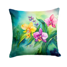 Load image into Gallery viewer, Orchids in Watercolor Throw Pillow