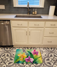 Load image into Gallery viewer, Orchids in Watercolor Memory Foam Kitchen Mat