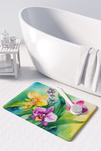 Load image into Gallery viewer, Orchids in Watercolor Memory Foam Kitchen Mat