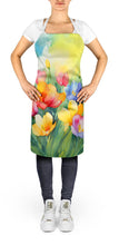 Load image into Gallery viewer, Freesias in Watercolor Apron – Artist-Designed Kitchen, BBQ &amp; Craft Apron