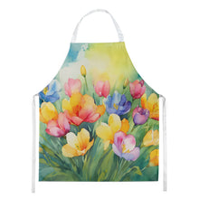 Load image into Gallery viewer, Freesias in Watercolor Apron – Artist-Designed Kitchen, BBQ &amp; Craft Apron