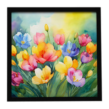 Load image into Gallery viewer, Freesias in Watercolor Framed Metal Print