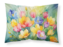 Load image into Gallery viewer, Freesias in Watercolor Fabric Standard Pillowcase – Artistic Decorative Front, White Back