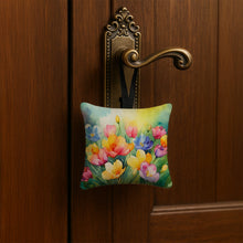 Load image into Gallery viewer, Freesias in Watercolor Hanging Square Fabric Ornament 3.5 × 3.5