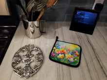Load image into Gallery viewer, Freesias in Watercolor Pot Holders - Set of 2 Decorative Kitchen Helpers | Made in the USA