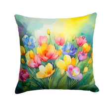 Load image into Gallery viewer, Freesias in Watercolor Throw Pillow