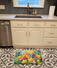 Load image into Gallery viewer, Freesias in Watercolor Memory Foam Kitchen Mat