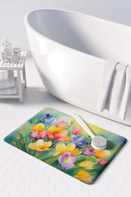 Load image into Gallery viewer, Freesias in Watercolor Memory Foam Kitchen Mat